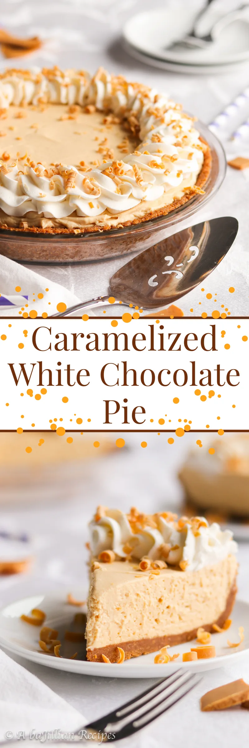 A buttery Biscoff cookie crust filled with the most heavenly caramelized white chocolate cream filling!