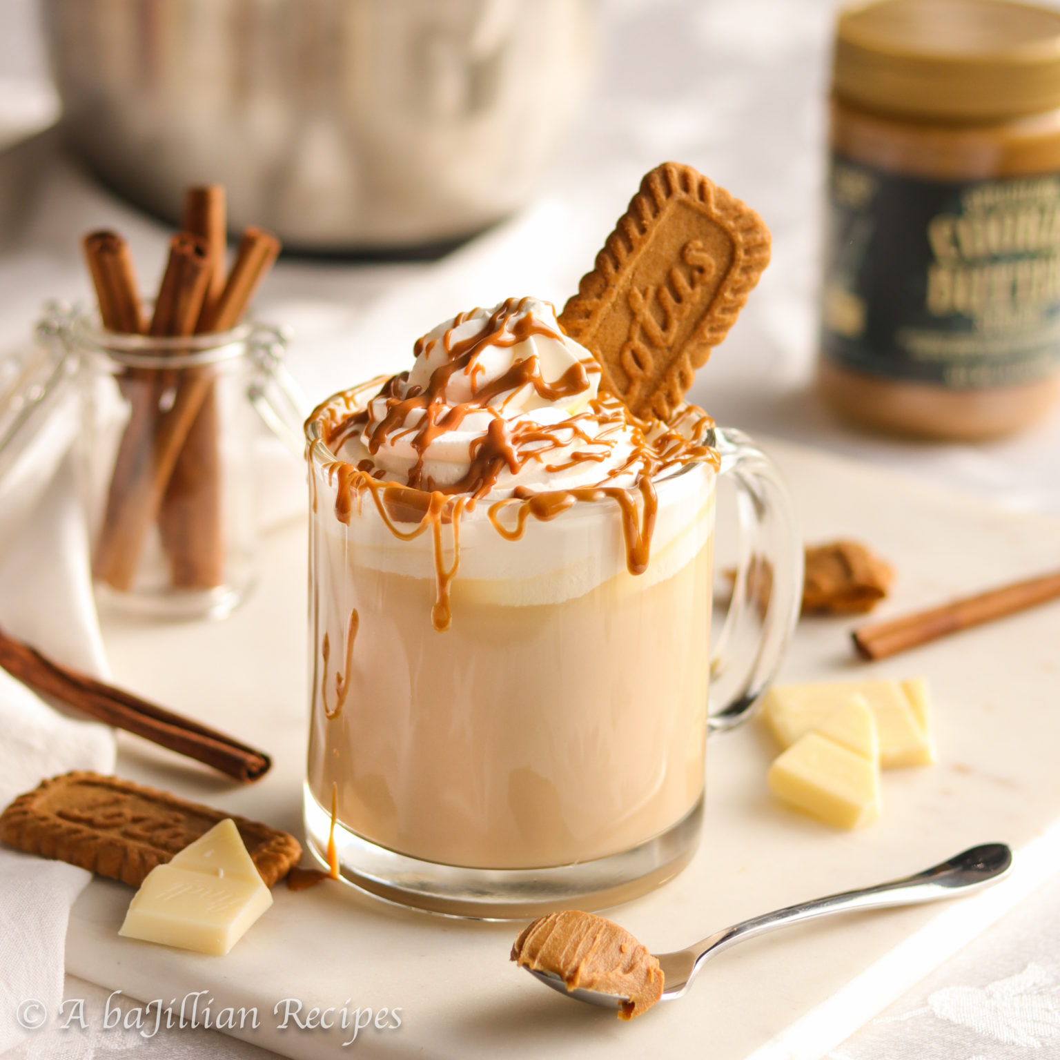 Cookie Butter Hot Chocolate - A baJillian Recipes