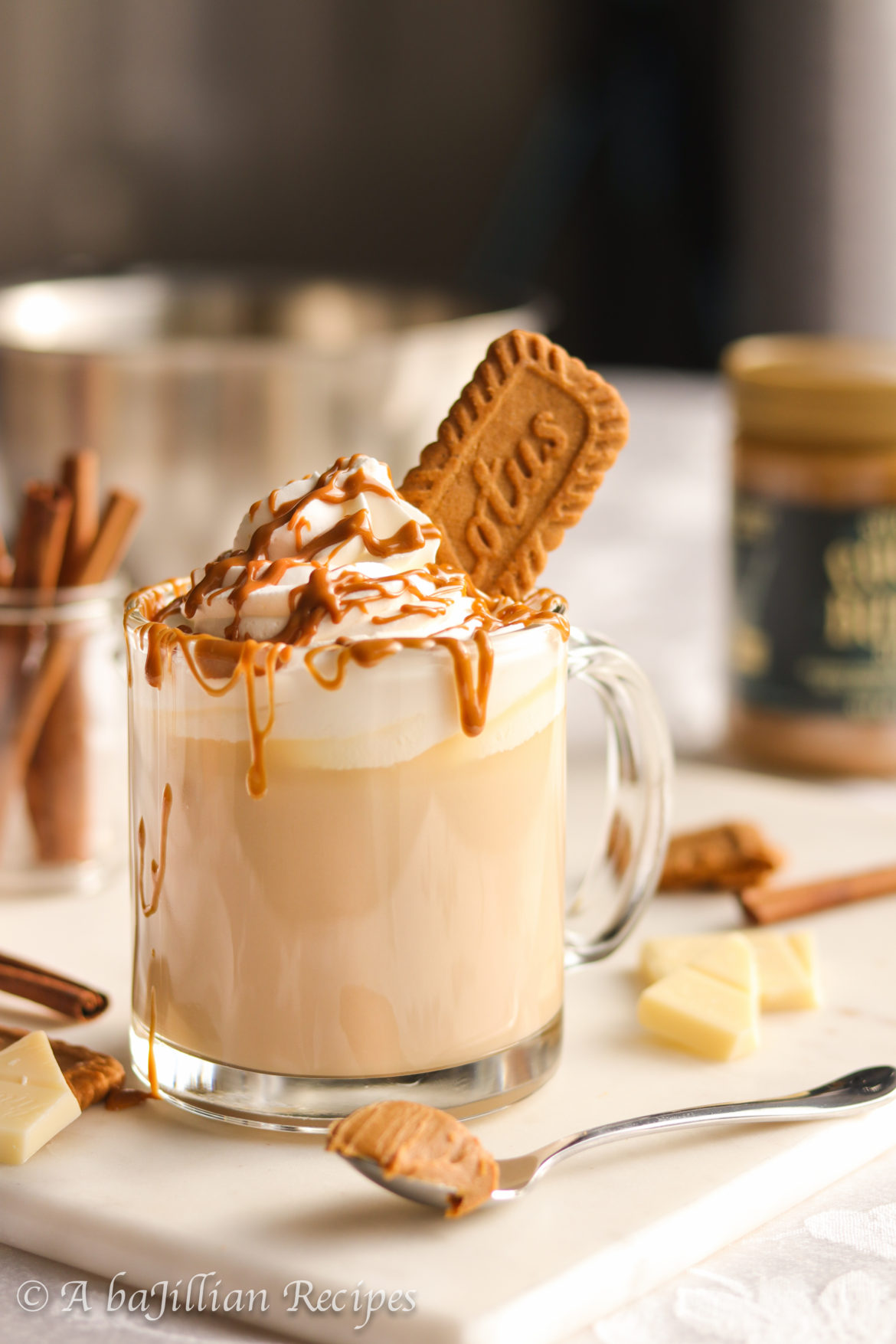 Cookie Butter Hot Chocolate - A baJillian Recipes