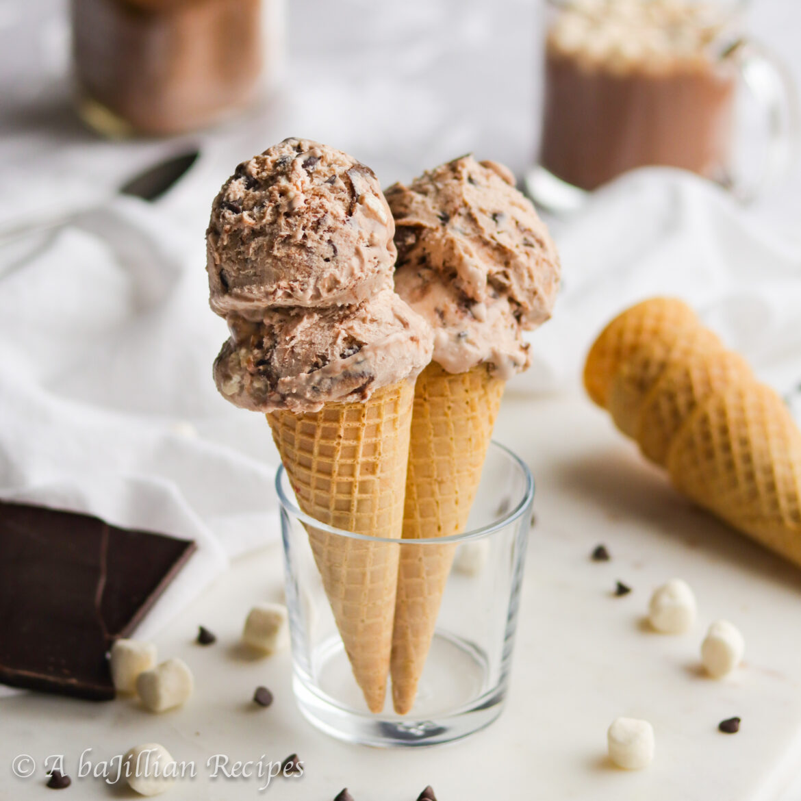 Hot Chocolate Ice Cream | A baJillian Recipes