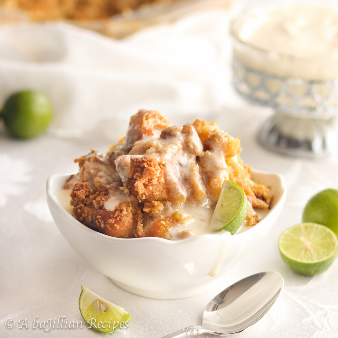 Flaky croissants soaked in a tangy key lime custard, topped with a buttery graham cracker streusel, and drizzled in a decadent cloak of key lime cream cheese icing!