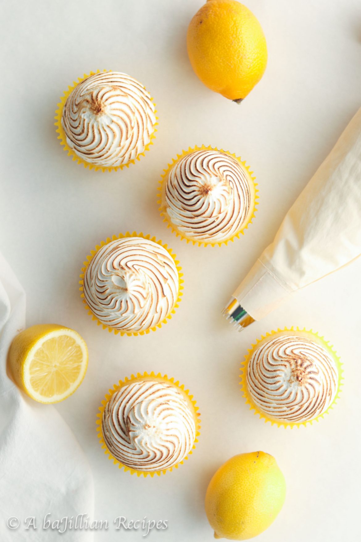 Lemon Meringue Cupcakes - A baJillian Recipes
