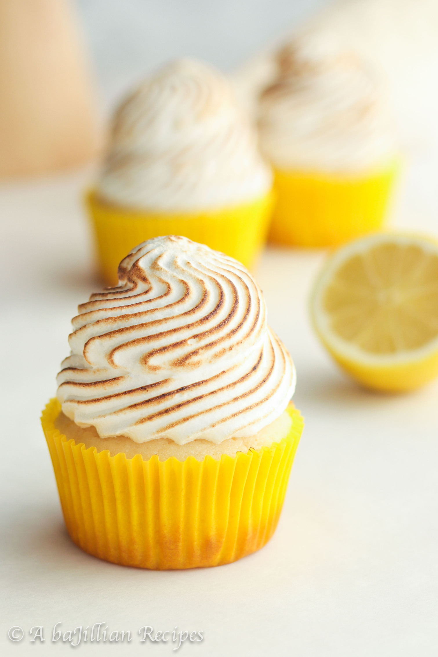 Lemon Meringue Cupcakes | A baJillian Recipes - A baJillian Recipes