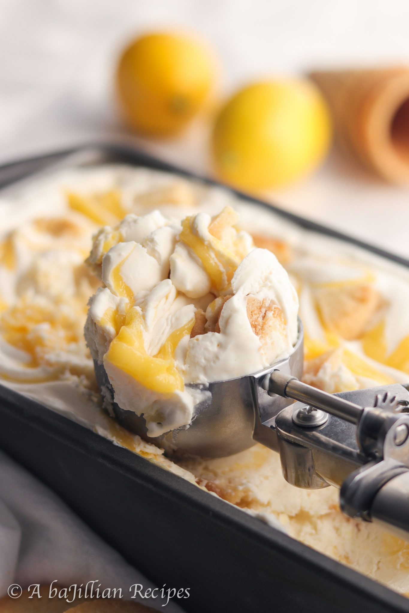 Lemon Bar Ice Cream - A baJillian Recipes