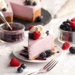 This super simple no-bake cheesecake is unbelievably creamy and sweetened with juicy raspberries, blueberries, and blackberries!