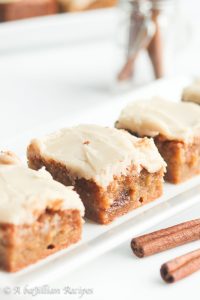 Soft and chewy blondies infused with brown butter, swirled with pockets of buttery brown sugar cinnamon filling, and slathered in a luscious brown butter icing!