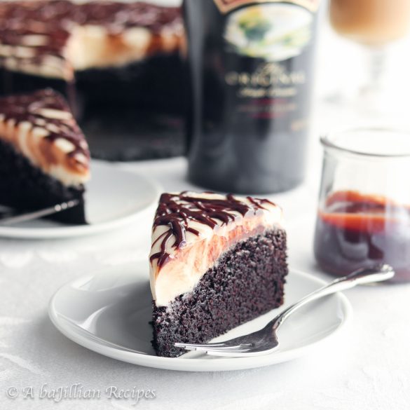 Moist and exceptionally chocolatey, this Chocolate Irish Cream Cake is infused with Irish Cream, slathered in a generous helping of Irish Cream cream cheese frosting, and drizzled in silky chocolate ganache!  