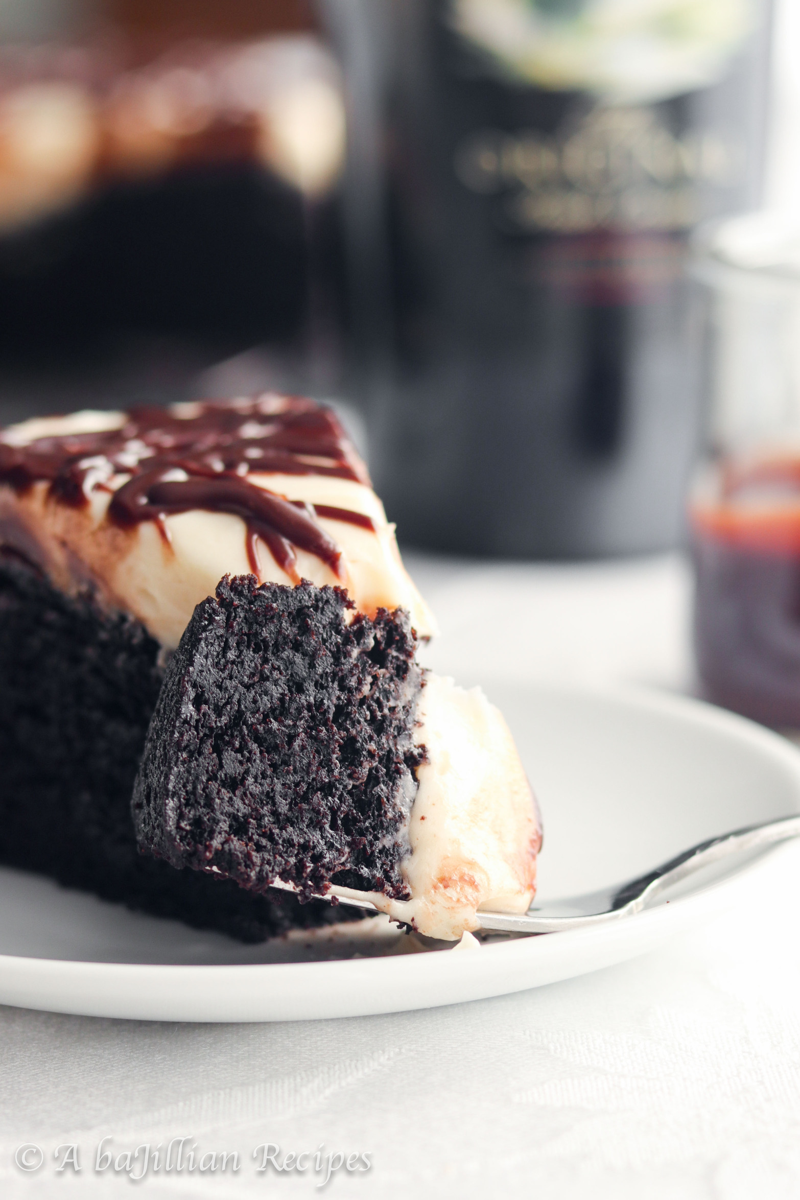 Moist and exceptionally chocolatey, this Chocolate Irish Cream Cake is infused with Irish Cream, slathered in a generous helping of Irish Cream cream cheese frosting, and drizzled in silky chocolate ganache! &nbsp;