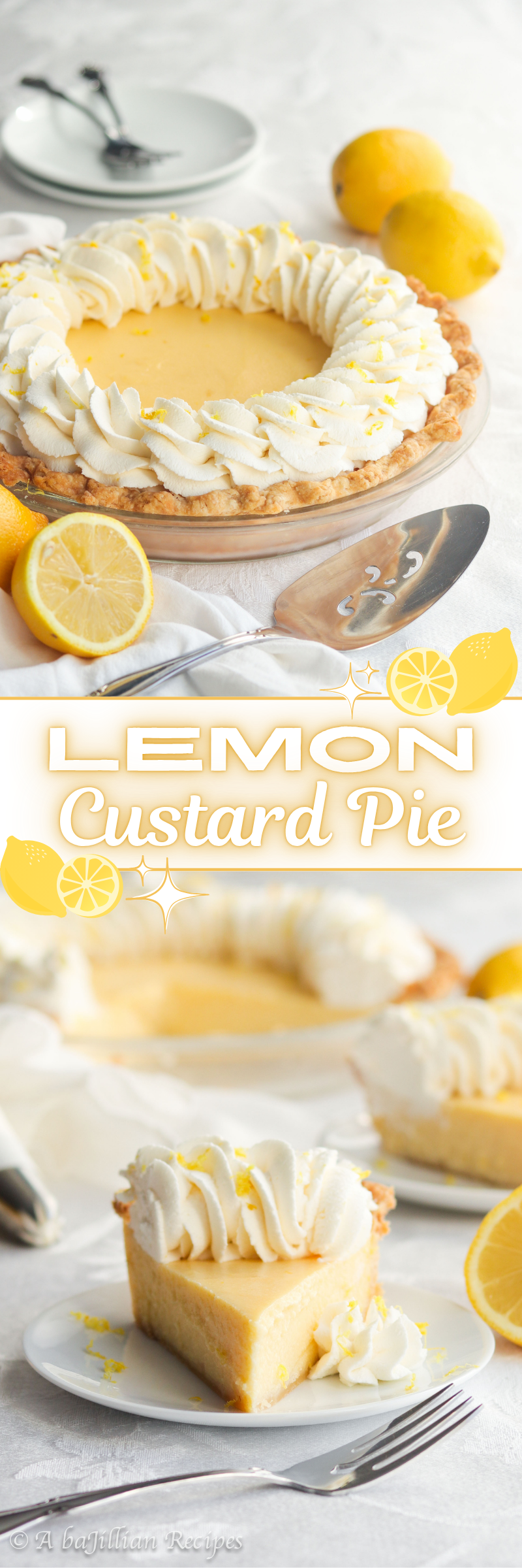 Smooth and creamy lemon filling nestled in a golden flaky pastry crust and crowned with a fluffy border of lemon-kissed whipped cream.