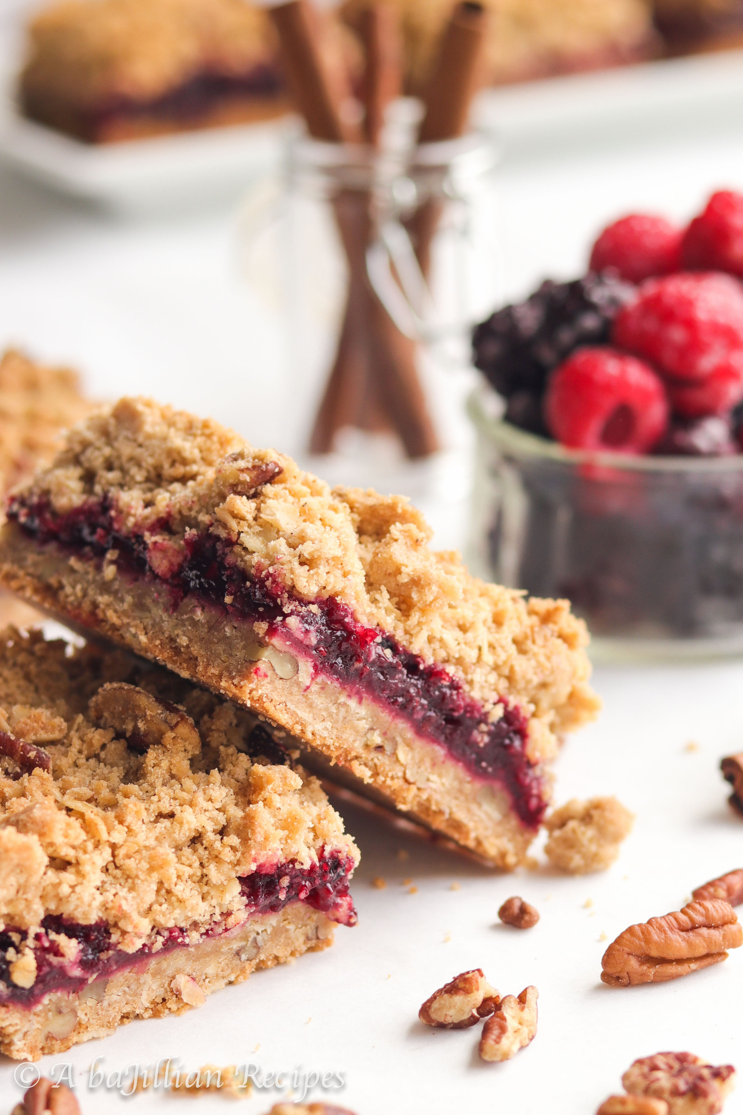 Razzleberry Rhubarb Bars | A baJillian Recipes - A baJillian Recipes
